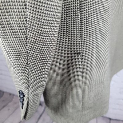 Gianfranco Ruffini Italy Black Beige Worsted Wool Blazer Sport Coat Size 42R