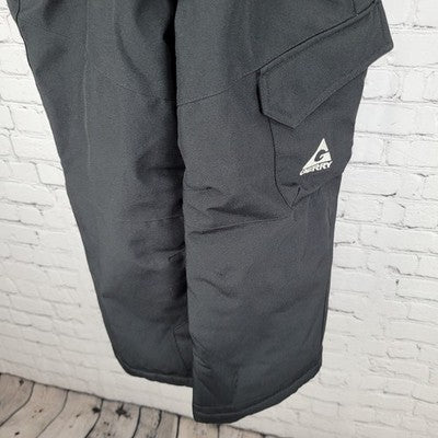 Gerry Black Insulated Fleece Lined Zip Pockets Snow Bibs Pants Kids Size XS 5/6