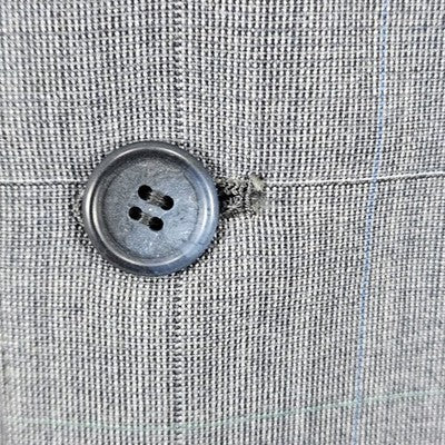 VTG Evan Picone Grey Check 2 Button Vented Notch Blazer Sport Coat USA 42R