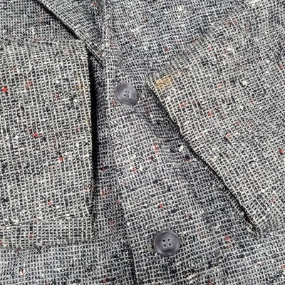 VTG Don Richards Grey Tweed 3 Button Vented Notch Blazer Sport Coat USA 42