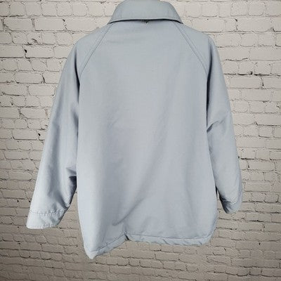 VTG Blair Blue Thinsulate Zip & Snap Utility Workwear Jacket USA Made Size XL