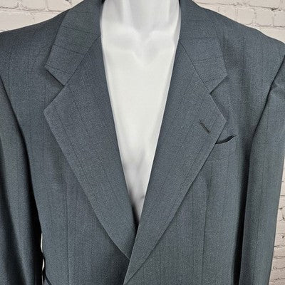 Vito Rufolo Blue 100% Wool 2 Button Ventless Notch Blazer Sport Coat Italy 40R