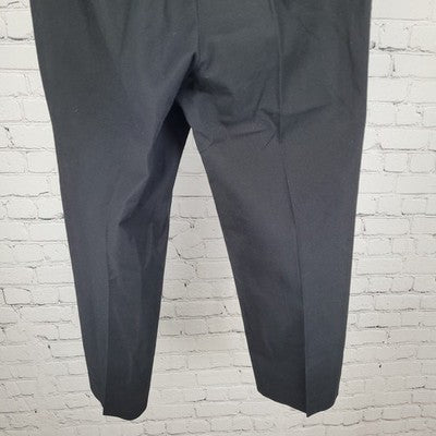 J. McLaughlin Black Cotton Grommet Mid Rise Cropped Pants USA Made 8 (30x25)
