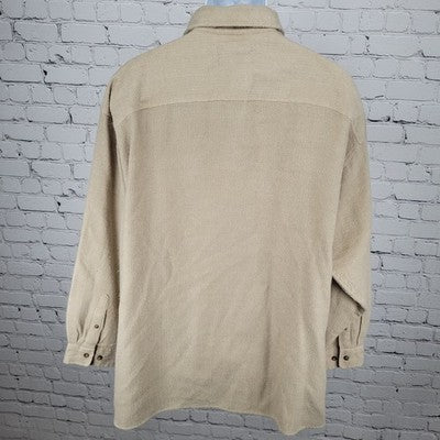 Alaska 1959 Wilderness Gear Beige Cotton Lightweight Flannel Herringbone Top XXL
