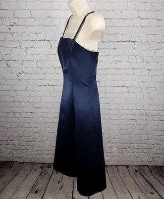 Reitmans Navy Jennifer Satin Removable Straps A Line Midi Dress Size 5