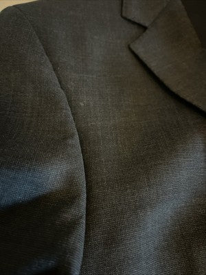 Kenneth Cole Grey Minitex Wool 2 Button Notch Blazer Sport Coat 40L MSRP $650