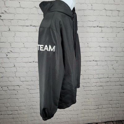 SXSW South By Southwest ATX Black Hooded Windbreaker Jacket Size Large L