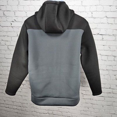 Falconhead Antigua Grey Black Activewear Stretch Full Zip Hooded Jacket Large L