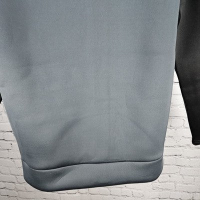 Falconhead Antigua Grey Black Activewear Stretch Full Zip Hooded Jacket Large L