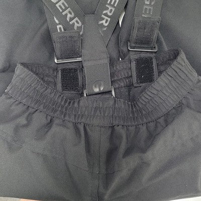 Gerry Black Insulated Fleece Lined Zip Pockets Snow Bibs Pants Kids Size XS 5/6