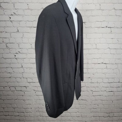 Joseph & Feiss Black 100% Wool Comfort Stretch 2 Button Blazer Sport Coat 38R