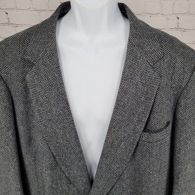 Oakton Limited Grey Tweed 2 Button Notch Blazer Sport Coat USA Made Size 50BL