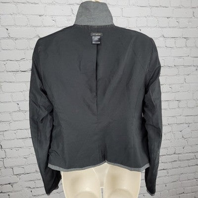 Ann Taylor Grey Glen Check Buttoned Notch Blazer Suit Jacket Size 6