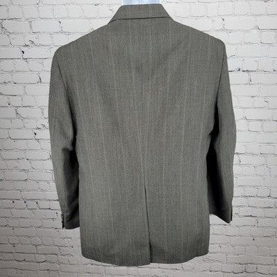 Haggar Grey Gentleman's Fit 2 Button Vented Notch Blazer Sport Coat USA Size 42L