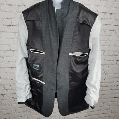 AWEAR2 Kenneth Cole Grey Stretch 2 Button Notch Blazer Sport Coat Size 42L