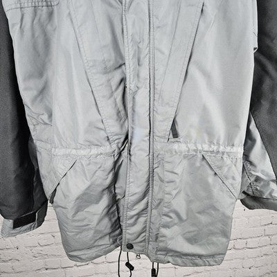 Colorado Grey Black Canvas Shoulder Hideable Hood Zip Pockets Light Jacket XXXL