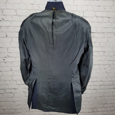 Cellini Collection Navy 2 Button Double Vented Notch Blazer Sport Coat 40R