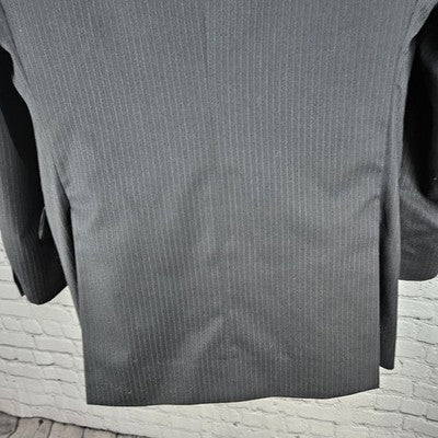 Jos A Bank Black 100% Wool Tailored Fit Travelers 2 Button Blazer Sport Coat 43R
