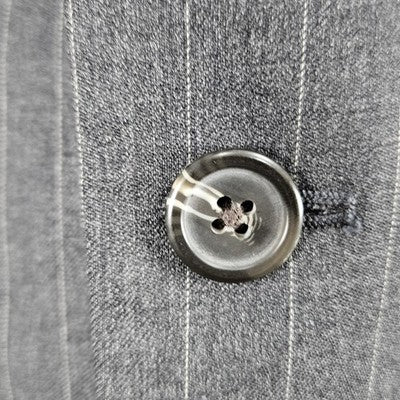VTG Lauren Ralph Lauren Grey 100% Wool 2 Button Notch Blazer Sport Coat 42R
