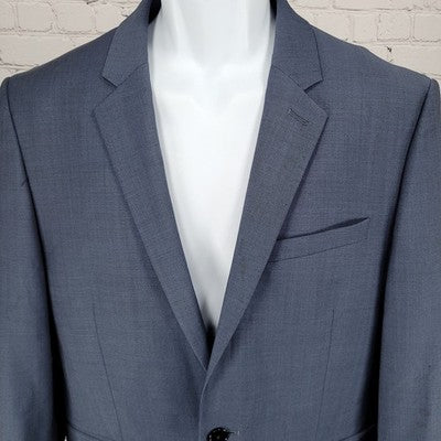 Express Blue Skinny Fit Innovator 2 Button Notch Vented Blazer Sport Coat 38