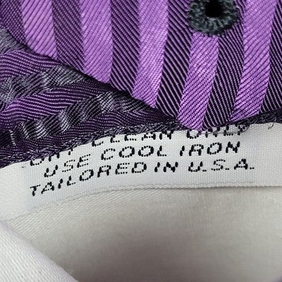 Royal Classic Black Purple Pinstriped 2 Button Notch Blazer Sport Coat USA 45L