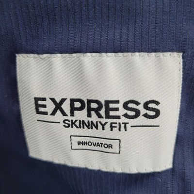 Express Blue Skinny Fit Innovator 2 Button Notch Vented Blazer Sport Coat 38
