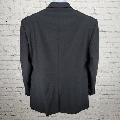 Alexandre Black 2 Button Single Vented Notch Blazer Sport Coat 42R Made In UK