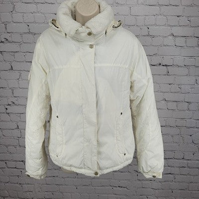 White Sierra Ivory Waterproof Breathable Hooded Insulated Zip Jacket Medium M