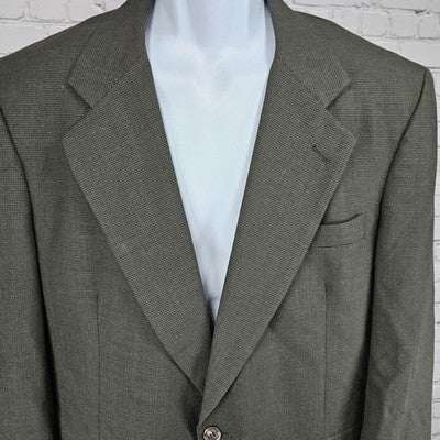 Jos A Bank Green 100% Wool Business Express 2 Button Blazer Sport Coat 42S