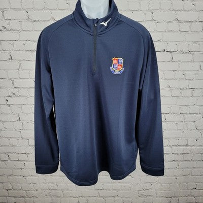 Golf Limerick Club 1891 Mizuno Navy Pullover 1/4 Zip Mock Neck Jacket Large L