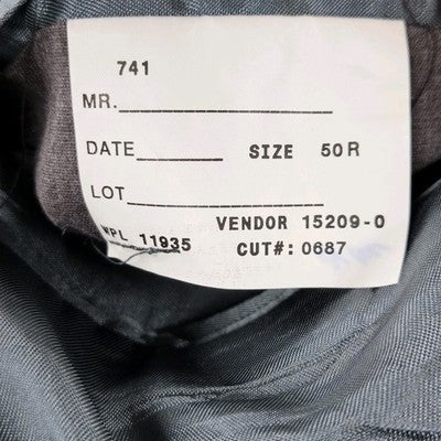 Stafford Navy Worsted Wool Blend 2 Button Vented Notch Blazer Sport Coat 50R