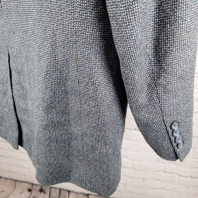 Jos A Bank Blue Silk & Wool Blend 2 Button Vented Blazer Sport Coat Size 42R