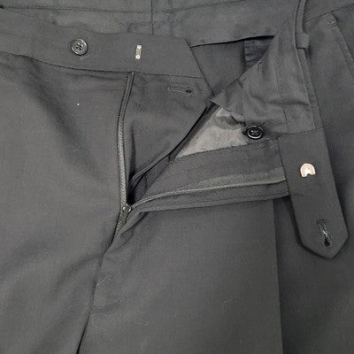 Paulo Solari Black 100% Wool Athletic Fit Full Suit Set Jacket 40L Pants 32x31