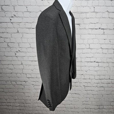 Haggar H26 Grey Slim Fit Stretch 2 Button Vented Notch Blazer Sport Coat 38R