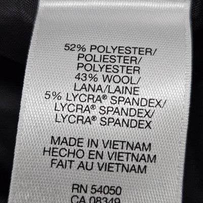 Jones NY Grey Wool Blend Stretch Platinum Easy Care Peak Blazer Suit Jacket 16