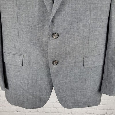 Lauren Ralph Lauren Grey 100% Wool 2 Button Notch Blazer Sport Coat Size 42R