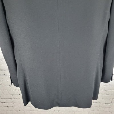 The Texas Clothier Black 1 Button Ventless Notch Blazer Sport Coat USA 42
