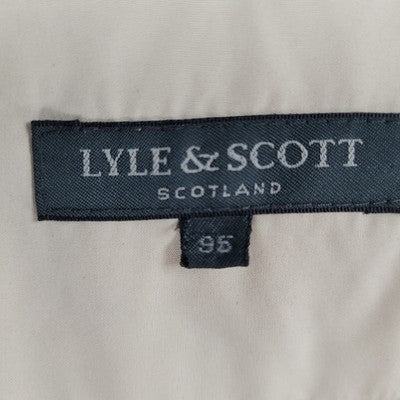 Lyle & Scott Beige Duck Down Insulated Quilted Full Zip Jacket Small S