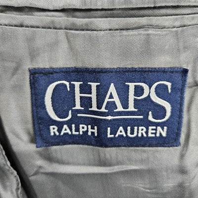Chaps Ralph Lauren Grey Wool Cashmere 2 Button Notch Blazer Sport Coat 42R