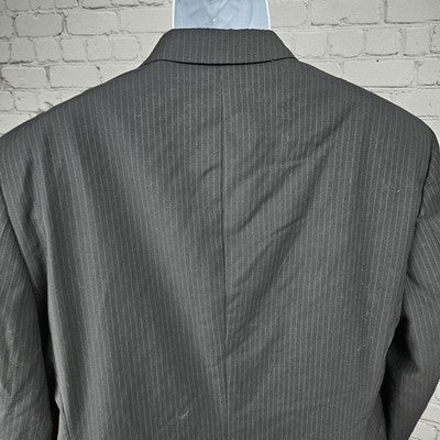 Tommy Hilfiger Black Wool Cashmere 3 Button Vented Notch Blazer Sport Coat 46R