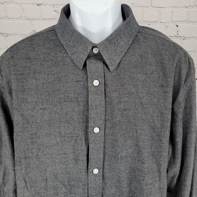 UNTUCKit Grey 100% Cotton Wrinkle Free Long Sleeve Button Up Shirt Size XXL