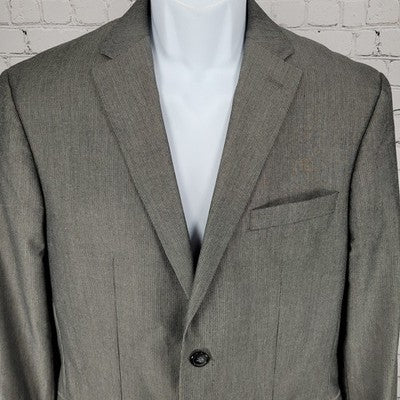 Perry Ellis Castlerock Grey Classic Fit 2 Button Blazer Sport Coat Jacket 38R