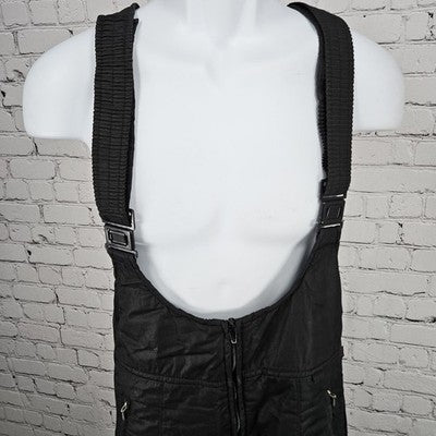 VTG Peter J Black Insulated Adjustable Bootcut Snow Ski Bibs Pants Large L