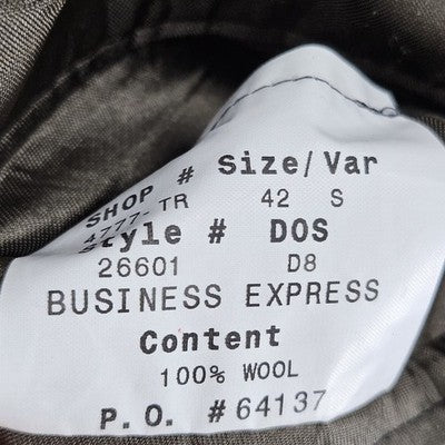 Jos A Bank Green 100% Wool Business Express 2 Button Blazer Sport Coat 42S