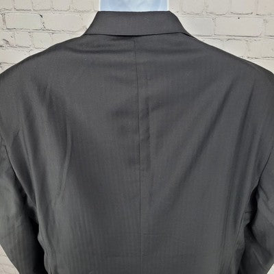 Tom James Black Executive Collection Notch Blazer Sport Coat USA Made Size 42