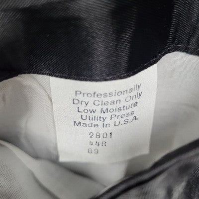 Wall Street Collection Grey 3 Button Notch Blazer Sport Coat USA Made Size 44R