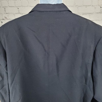VTG Gino Pacelli Navy Satoria Finezza 2 Button Notch Blazer Sport Coat USA 53