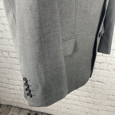 J. M. Haggar Grey Classic Fit 2 Button Vented Notch Blazer Sport Coat Size 44R