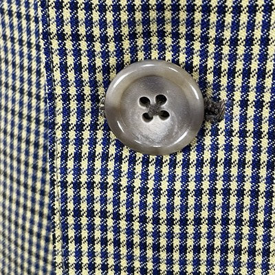 VTG Just Men’s Yellow & Blue Houndstooth 2 Button Blazer Sport Coat Size 44L