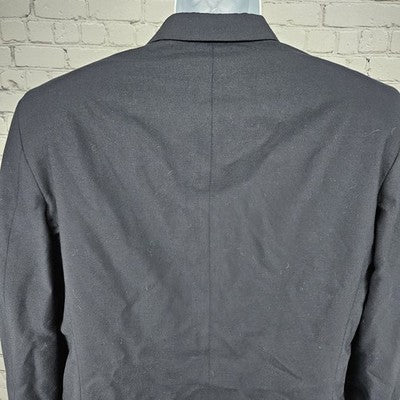 VTG Oscar De La Renta Navy 2 Button Ventless Notch Classic Blazer Sport Coat 42R